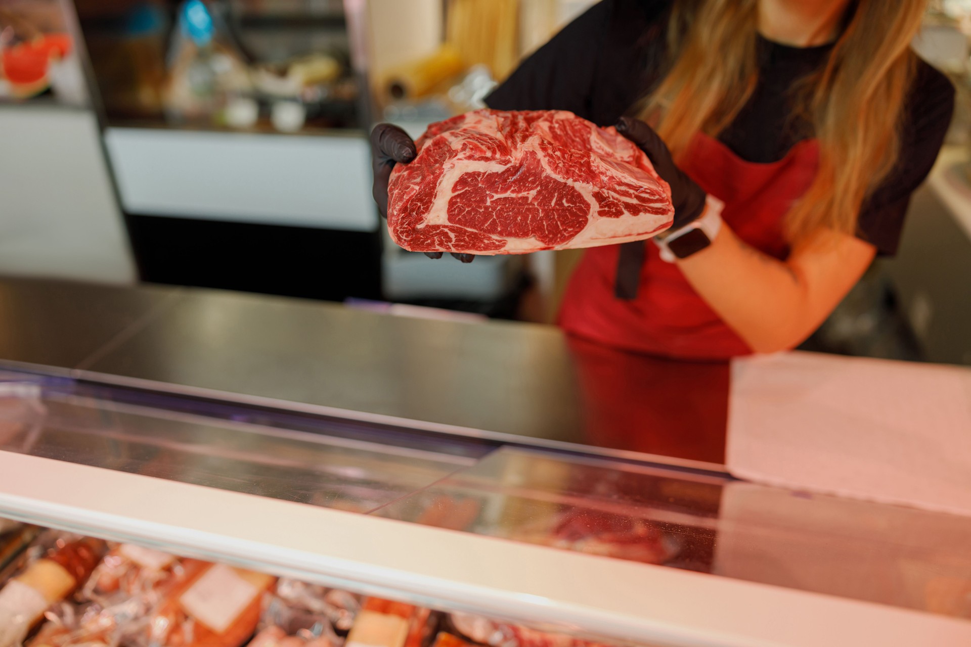 Enjoy a Freshly Cut Ribeye Steak available at the Butchers Counter for your next meal
